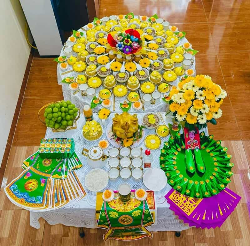 Mâm cúng đầy tháng bé trai