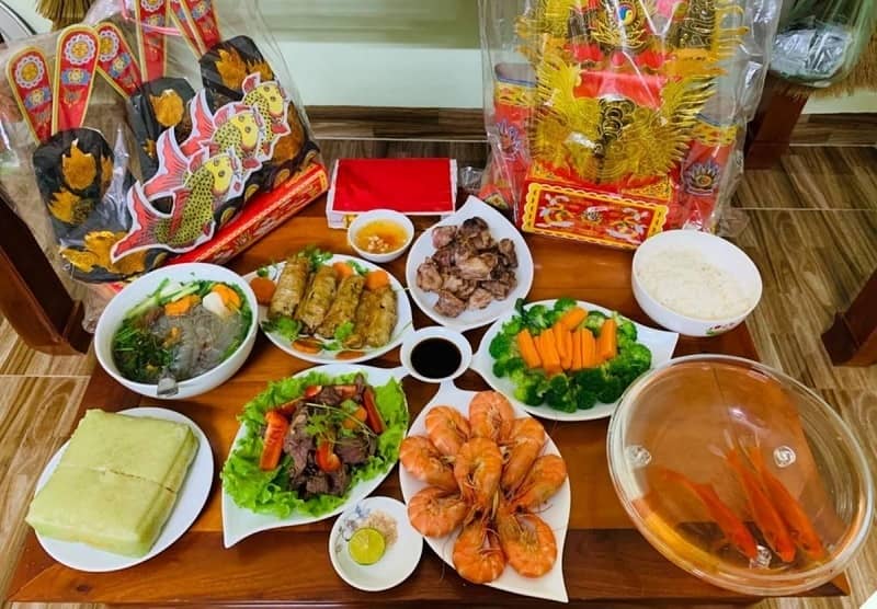 Mâm cúng ông Táo mẫu 1