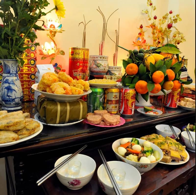 Mâm cúng tạ năm mới