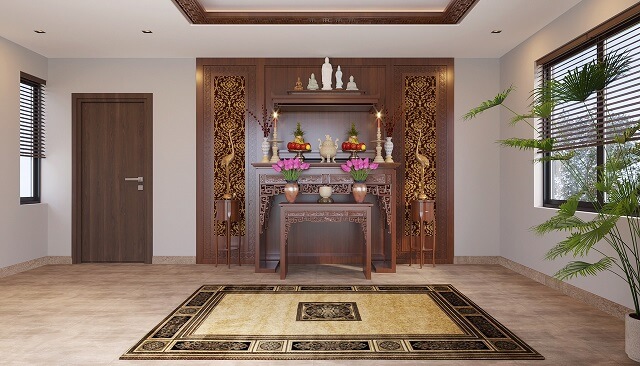 Bàn thờ gia tiên nên đặt ở vị trí nào trong nhà?